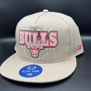 NBA Chicago Bulls Snapback Hat Officially Licensed Adjustable Cap OS Ultra Game